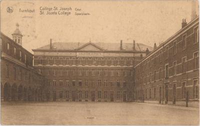 Turnhout Collège St. Joseph Cour.;Turnhout St. Jozefs College Speelplaats.