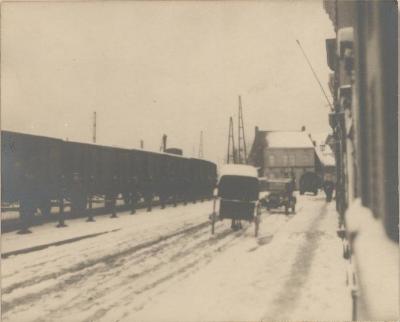 Stationstraat tijdens de winter