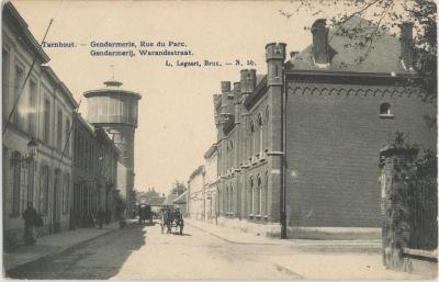 Turnhout. - Gendarmerie, Rue du Parc. Gendarmerij, Warandestraat.