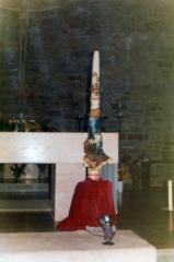 Christus in doodsangst in de hof van Gethsemane aan de voet van de Olijfberg staand