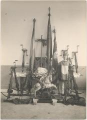 Brecht. Getuig v.d. St. Jorisgilde, tentoongesteld op de Sint-Sebastiaansfeesten te Essen.