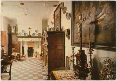 Turnhout Museum van het Begijnhof. Slaapkamer met Hollandse blokkast (XVIIe eeuw) Musée du Béguinage. Chambre à coucher avec armoire Hollandaise (XVIIe siècle)