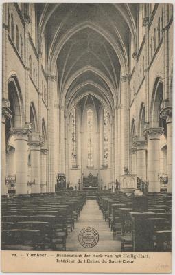 Turnhout. - Binnenzicht der Kerk van het Heilig Hart Intérieur de l'Eglise du Sacré-Cœur