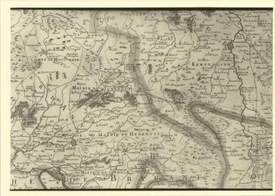Kaart Kempen, Land van Turnhout en hertogdom Brabant / detailopname (18e eeuw)
