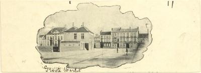 Markthoekje / zicht op huize Caron (± 1900)