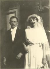 Huwelijksfoto Karel Boone en Genéviève Glenisson