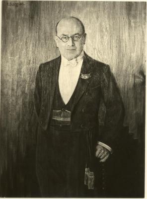 Portret A. Van Hoeck : houtskooltekening Ch. Vander Velpen