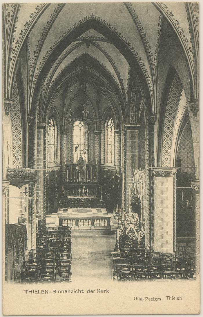 Thielen.- Binnenzicht der Kerk.