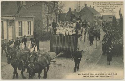Plechtige inhaling van den heer V. Van Nueten, als Burgemeester der Gemeeete (sic) Merxplas. 27 Februari 1912. Boerenbond, Landbouw op heden.