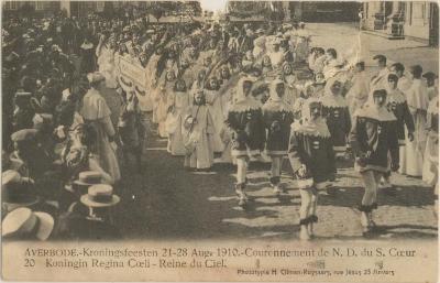 Averbode. - Kroningsfeesten 21-28 Aug. 1910. - Couronnement de N.D. du S. Cœur. Koningin Regina Cœli - Reine du Ciel.