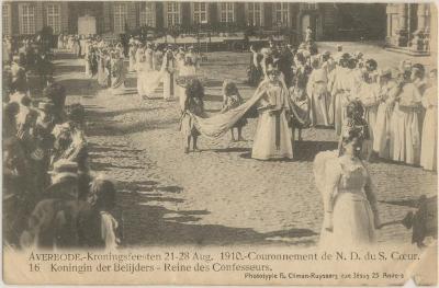 Averbode. - Kroningsfeesten 21-28 Aug. 1910. - Couronnement de N.D. du S. Cœur. Koningin der Belijders - Reine des Confesseurs.