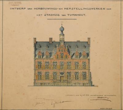 "Ontwerp van herbouwings- en herstellingswerken aan het stadhuis van Turnhout"
