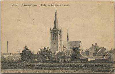 Gheel. St-Amandstoren. Clocher de l'église St-Amand