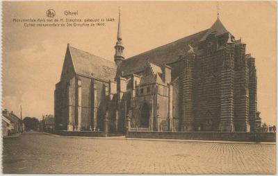 Gheel Monumentale Kerk van de H. Dimphna, gebouwd in 1449. Eglise monumentale de Ste Dimphne de 1449