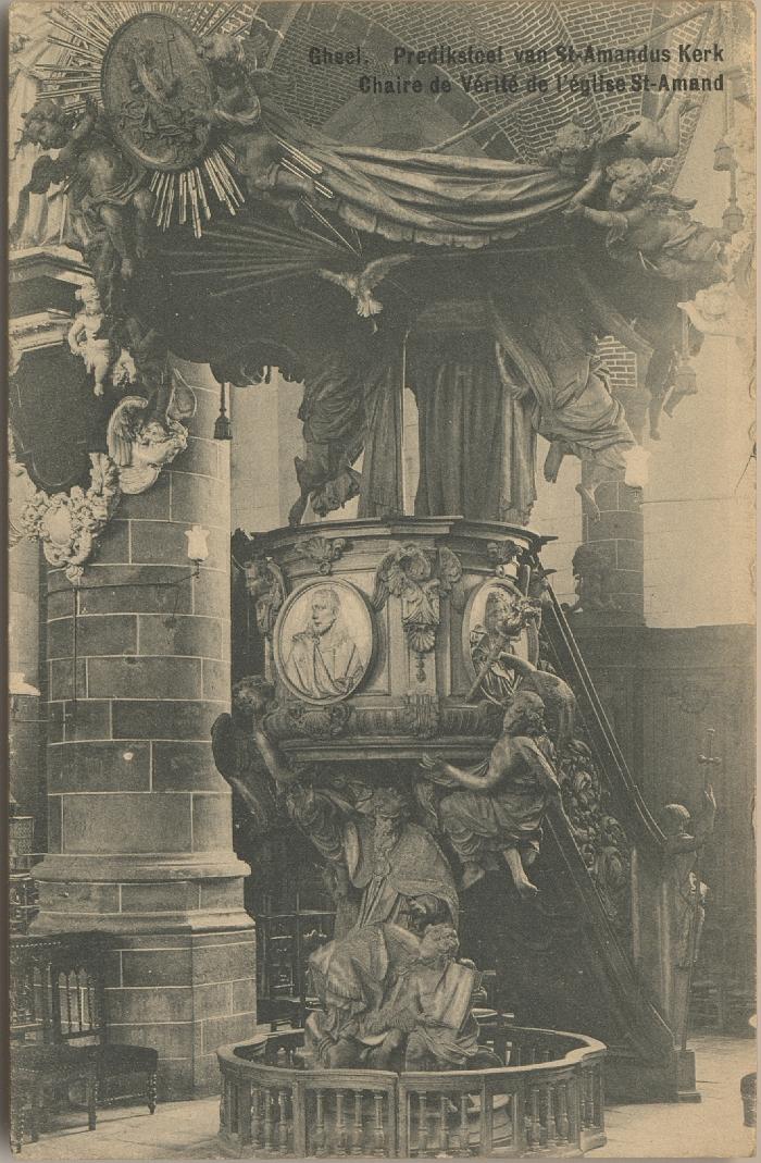 Gheel. Predikstoel van St-Amandus Kerk Chaire de Vérité de l'église St-Amand
