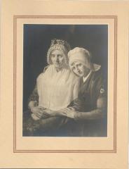 Portret - schilderij v. Moeder en zuster v. M.G. Tielemans