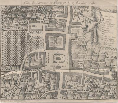 Plan de l'attaque de Turnhout le 27 Octobre 1789