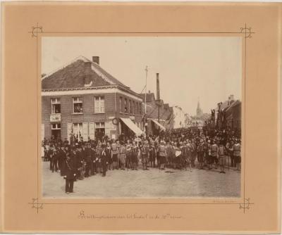 Eeuwfeest Slag van Turnhout 1889. Bezetting kasteel 16e Eeuw
