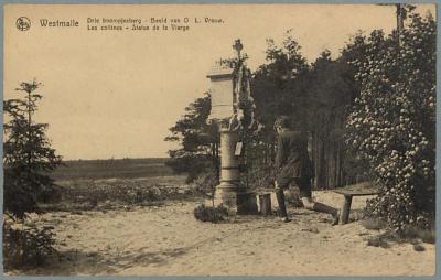 Westmalle Drieboompjesberg - Beeld van O.L. Vrouw. Les collines - Statue de la Vierge