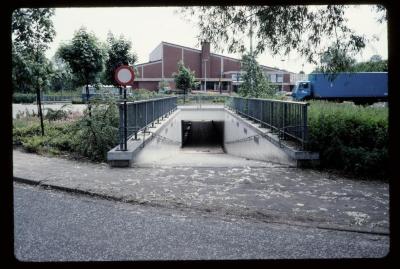 De voetgangers- en fietstunnel onder de Steenweg op Zevendonk ter hoogte van de Schorvoortstraat te Turnhout