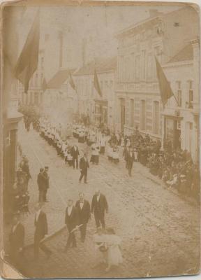 Processie Gasthuisstr-Leopoldstr. (ca. 1900)
