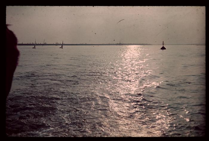 Enkele zeilbootjes op de Schelde