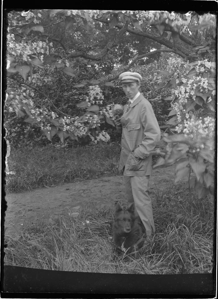 Albert Boone met hond