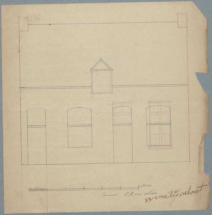 Van Turnhout, Herentalsstraat , gevelverandering , 27/5/1854