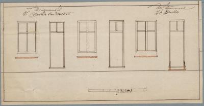Van De Vliet (weduwe), Herentalsstraat , Wijk 3 nrs 76,77 en 78, [winkel] herstellen van deuren en vensters, 24/4/1856 
