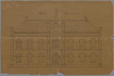 Architect Van Gastel, Warandestraat, bouwing rijkswachtkazerne, 5/4/1866