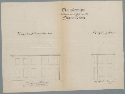 Jespers Haeckx, Herentalsstraat , Wijk 3 nr 1, gevelverandering, 16/2/1857