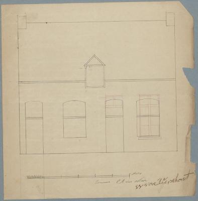 Van Turnhout, Herentalsstraat , gevelverandering , 27/5/1854
