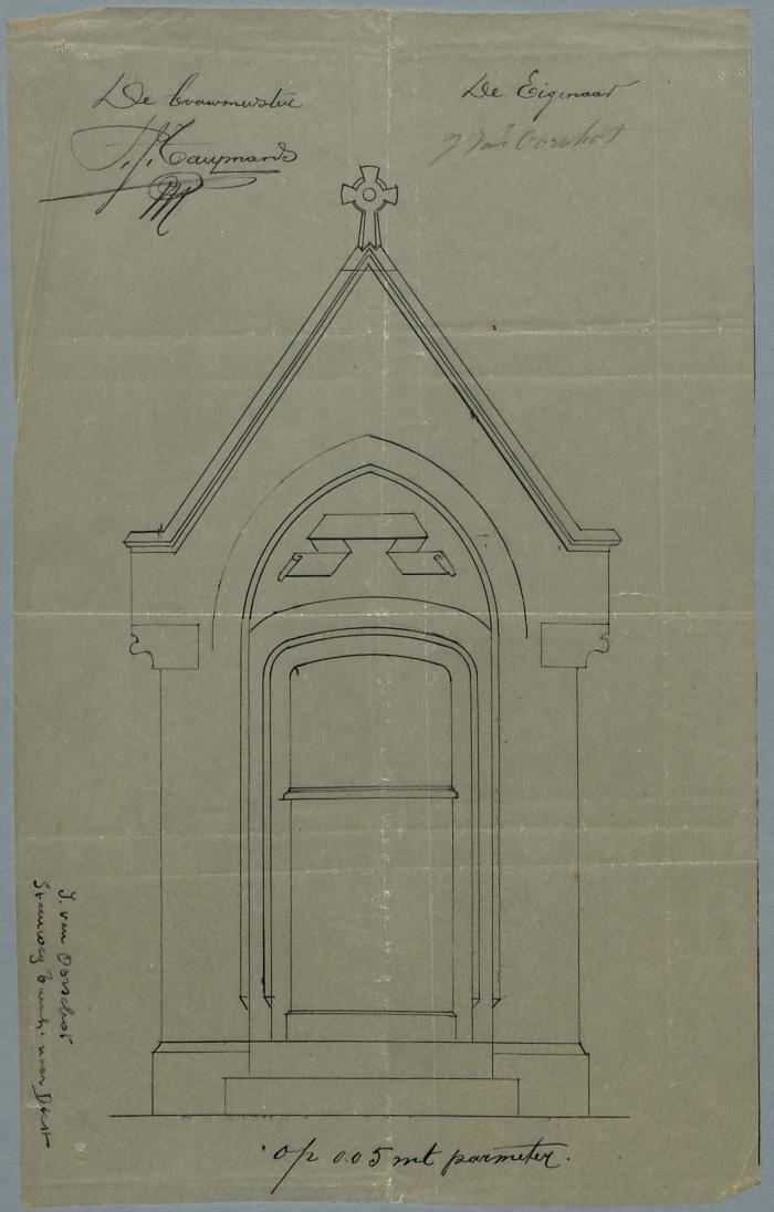 Van Oorschot j., Steenweg Turnhout - Geel, Wijk M nr 8, bouwen kapel, 18/2/1897 