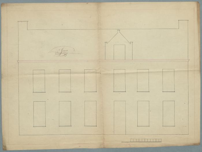 Clymans G.J., Heizijde, voorgevel schuur in leem vervangen door stenen gevel, 4/4/1850 