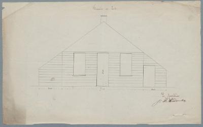 Hendrickx, tegen kanaal te Turnhout , bouwen magazijn in hout, 6/7/1863