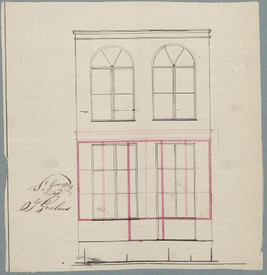 Grielens Joannes, Begijnenstraat , Wijk 4 nr 504, veranderen deur en ramen, 17/1/1859 