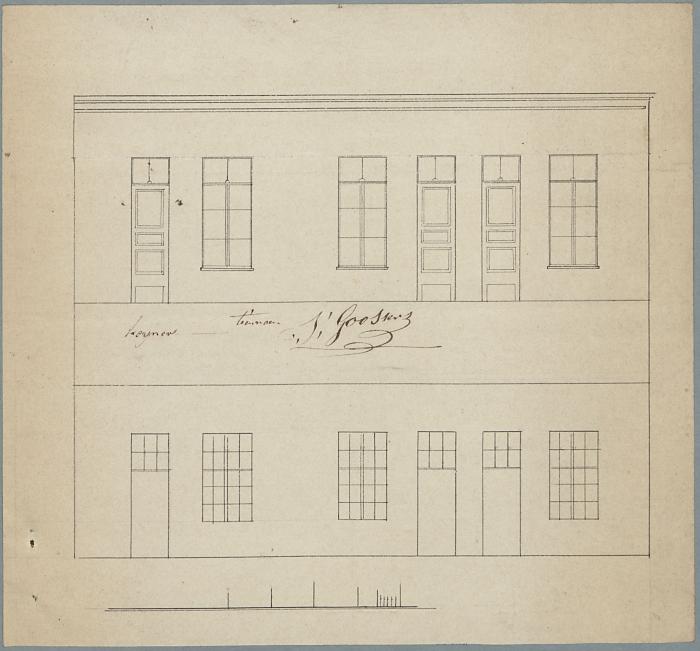 Lange Begijnenstraat , deuren en ramen veranderen aan 3 woningen, 6/2/1856 