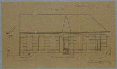 Van Laer, Hoek Steenweg Turnhout Baarle (aan de oude vaart) en nieuwe steenweg, bouwen huis, 16/9/1893 