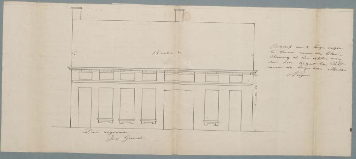 Grard Joseph, Steenweg Turnhout op Lille over Gierle (Ijzeren weg), Wijk O nr 533b, bouwen 2 woningen, 31/1/1874 