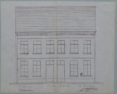 Bruggeman M., Hofstraat , bouwen woningen (2), 21/8/1874