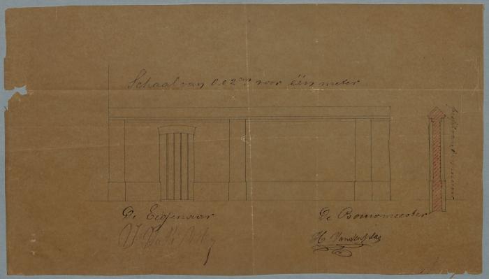 Volders - Sak, Leopoldstraat , bouwen muur, 20/5/1879 