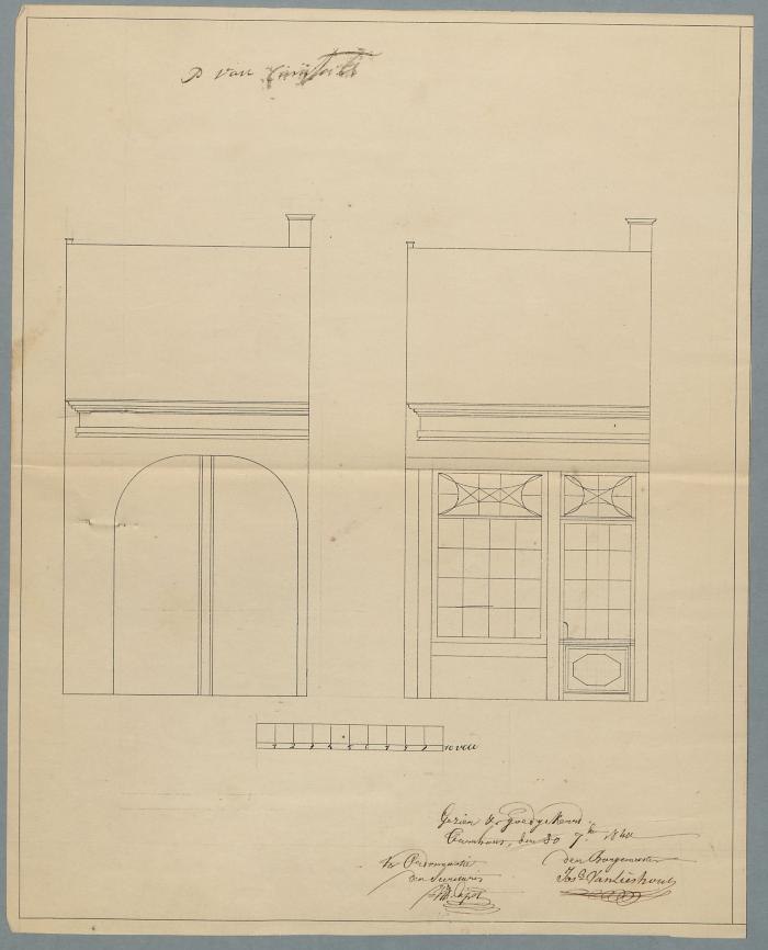 Vues Martines, Herentalsstraat , Wijk 3 nr 35, Wit Kruys vervangen poort, 30/9/1840 