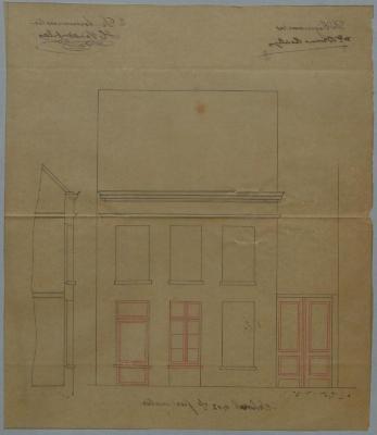 Brosens (weduwe), Otterstraat , Wijk 2 nr 17, inrijpoort hangen en bestaande inkomdeur veranderen in raam, 16/3/1882 