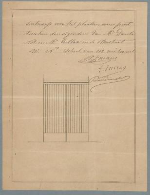 Tubbax L. en Dierckx, Otterstraat , Wijk 2 nrs 14 en [11], poort plaatsen tussen 2 huizingen, 8/8/1874 