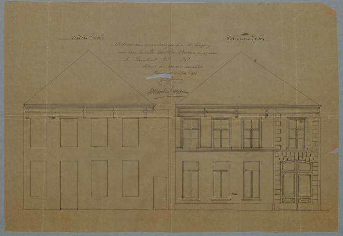 Van Der Beuren H., Otterstraat , Wijk 2 nr 6, voorgevelveranderingen, 4/4/1874 