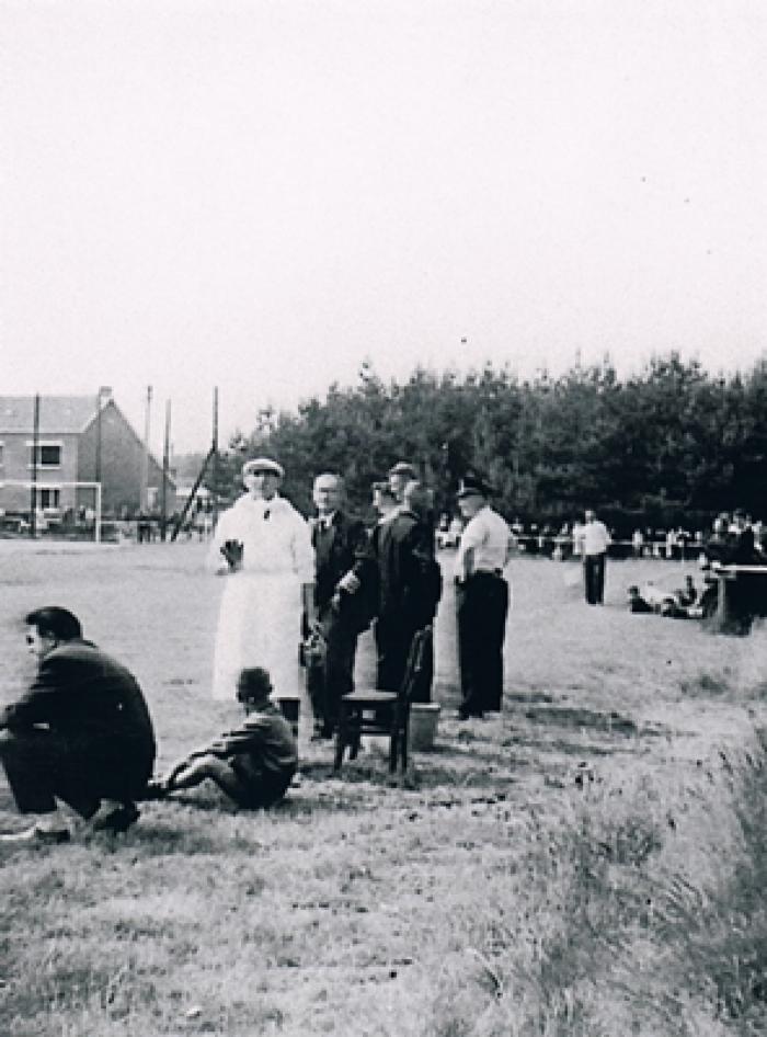 Bij een voetbalmatch van KWB-Lichtaart