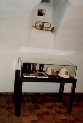 Taxandria museum. Voorwerpen in de kelder van Justitie.
