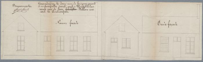 H. Dillen, Steenweg van Turnhout naar Antwerpen, Wijk 3 nr 179, de antwerpsche poort, veranderingen aan huizing,