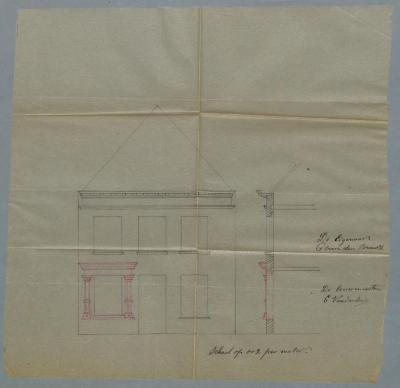 Van Den Brandt , Gasthuisstraat , Wijk 3 nr 87, maken vitrine in huizing, 7/3/1889