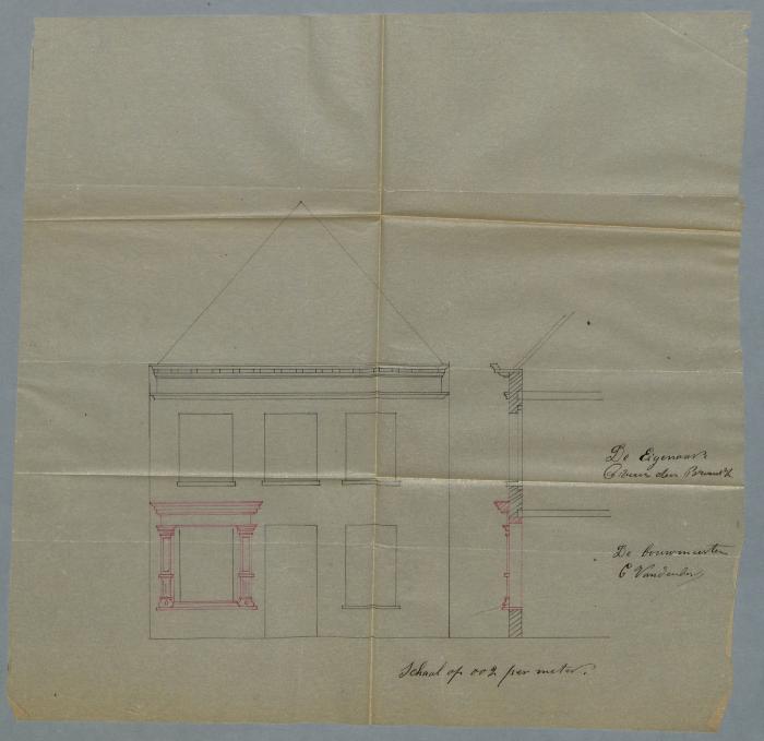 Van Den Brandt , Gasthuisstraat , Wijk 3 nr 87, maken vitrine in huizing, 7/3/1889